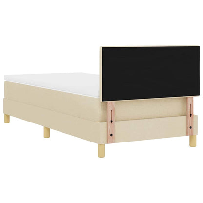 Boxspringbett mit Matratze mit Matratze Creme 80 x 200 cm Stoff