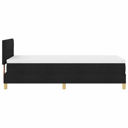 Boxspringbett mit Matratze Schwarz 90 x 200 cm Stoff