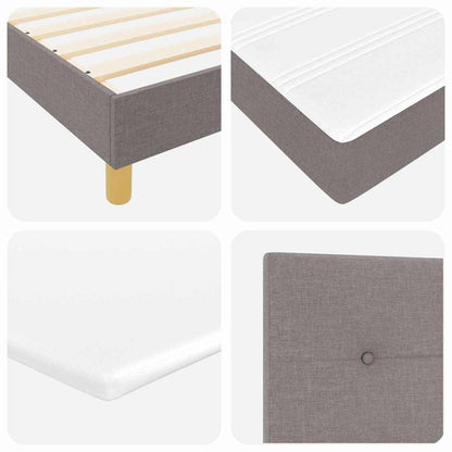 Boxspringbett mit Matratze mit Matratze Taupe 90 x 200 cm Stoff