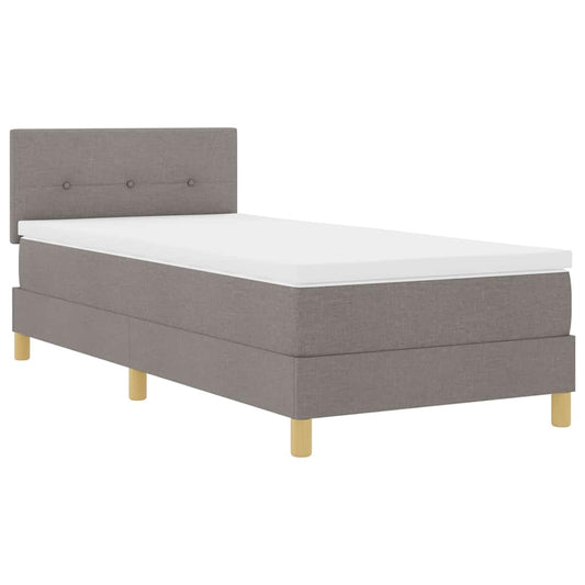 Boxspringbett mit Matratze mit Matratze Taupe 90 x 200 cm Stoff