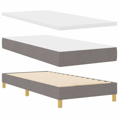Boxspringbett mit Matratze mit Matratze Taupe 90 x 200 cm Stoff
