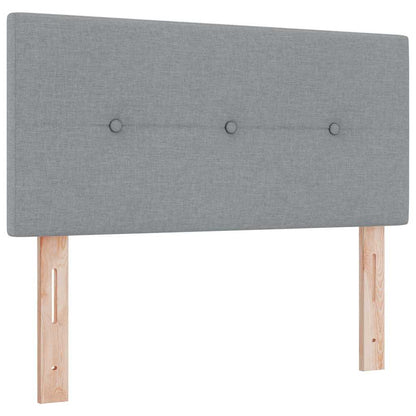 Boxspringbett mit Matratze Hellgrau 100 x 200 cm Stoff