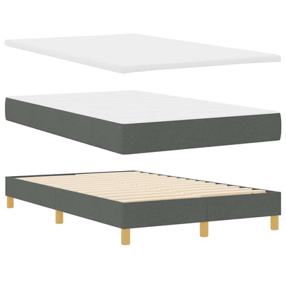 Boxspringbett mit Matratze Dunkelgrau 120 x 190 cm Stoff