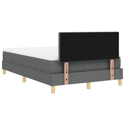 Boxspringbett mit Matratze Dunkelgrau 120 x 190 cm Stoff