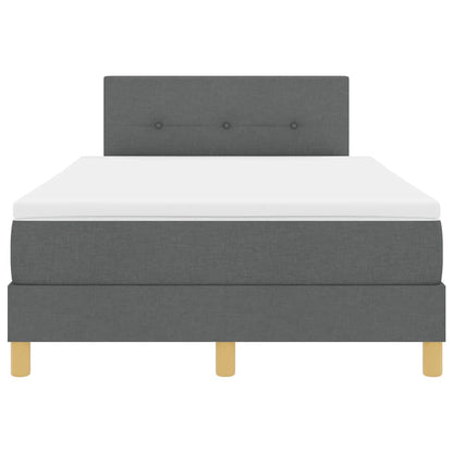 Boxspringbett mit Matratze Dunkelgrau 120 x 190 cm Stoff