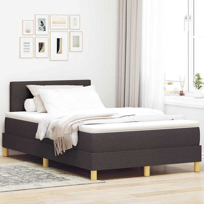 Boxspringbett mit Matratze Dunkelbraun 120 x 200 cm Stoff
