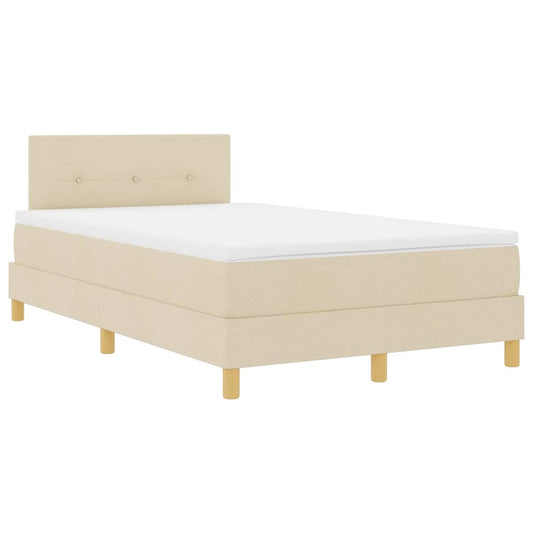 Boxspringbett mit Matratze Creme 120 x 200 cm Stoff
