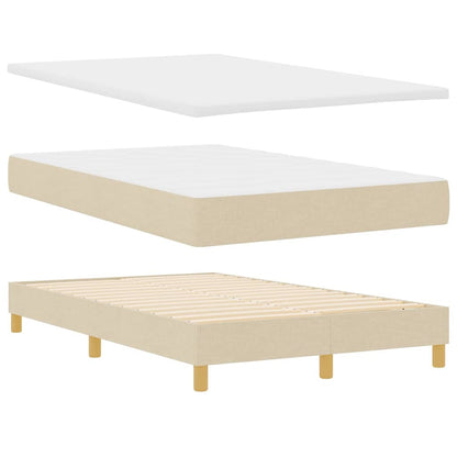 Boxspringbett mit Matratze Creme 120 x 200 cm Stoff