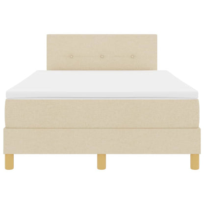 Boxspringbett mit Matratze Creme 120 x 200 cm Stoff