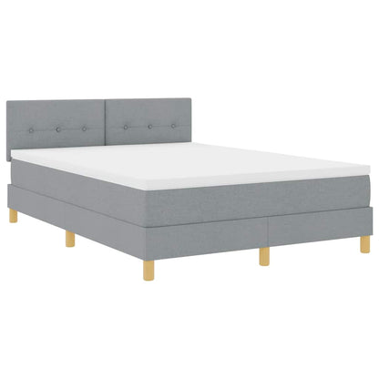 Boxspringbett mit Matratze Hellgrau 160 x 200 cm Stoff