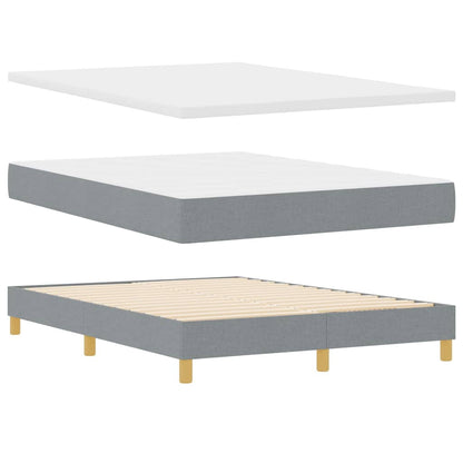 Boxspringbett mit Matratze Hellgrau 160 x 200 cm Stoff