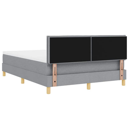 Boxspringbett mit Matratze Hellgrau 160 x 200 cm Stoff