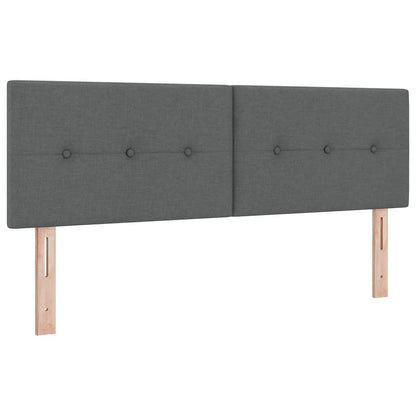 Boxspringbett mit Matratze Dunkelgrau 160 x 200 cm Stoff