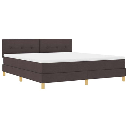 Boxspringbett mit Matratze Dunkelbraun 180 x 200 cm Stoff