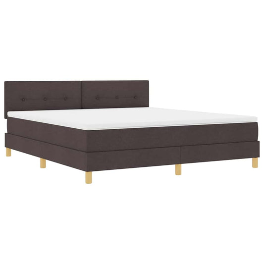 Boxspringbett mit Matratze Dunkelbraun 180 x 200 cm Stoff