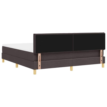 Boxspringbett mit Matratze Dunkelbraun 180 x 200 cm Stoff