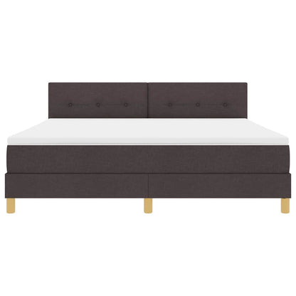 Boxspringbett mit Matratze Dunkelbraun 180 x 200 cm Stoff