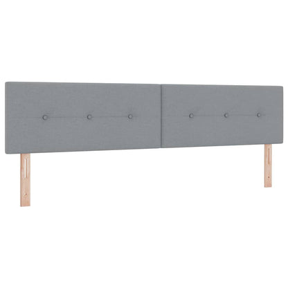 Boxspringbett mit Matratze Hellgrau 200 x 200 cm Stoff