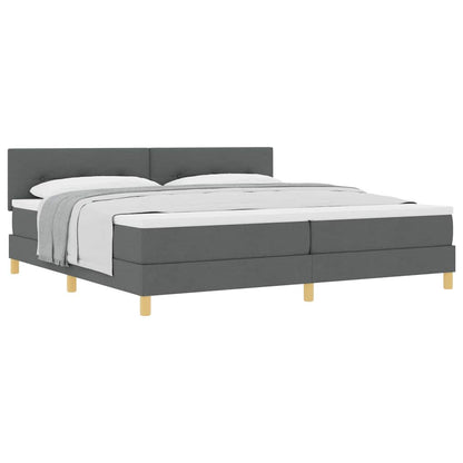 Boxspringbett mit Matratze Dunkelgrau 200 x 200 cm Stoff