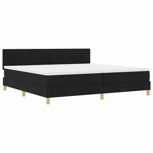 Boxspringbett mit Matratze Schwarz 200 x 200 cm Stoff