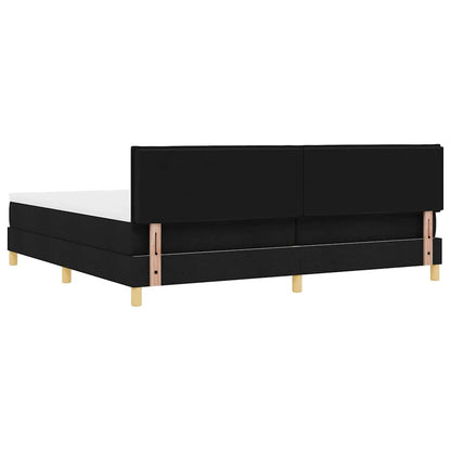 Boxspringbett mit Matratze Schwarz 200 x 200 cm Stoff