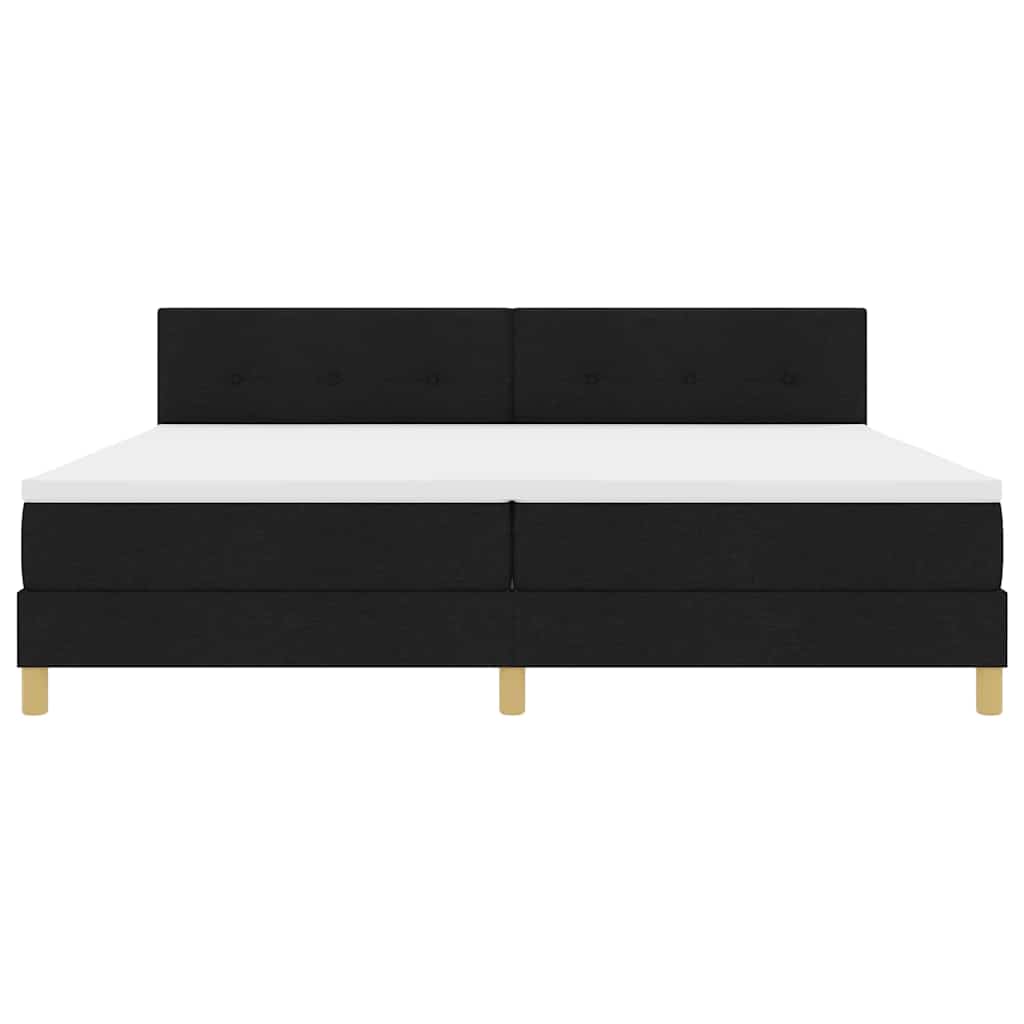 Boxspringbett mit Matratze Schwarz 200 x 200 cm Stoff