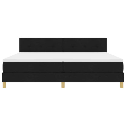 Boxspringbett mit Matratze Schwarz 200 x 200 cm Stoff