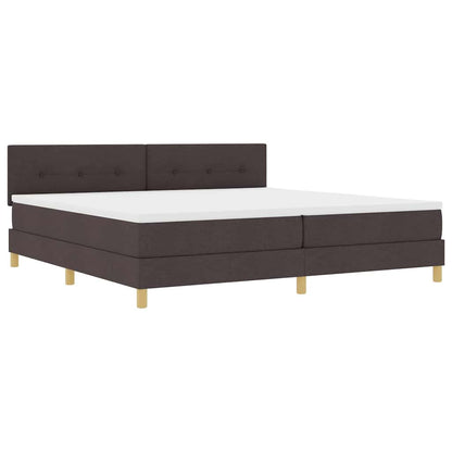 Boxspringbett mit Matratze Dunkelbraun 200 x 200 cm Stoff