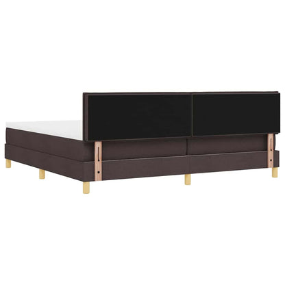Boxspringbett mit Matratze Dunkelbraun 200 x 200 cm Stoff
