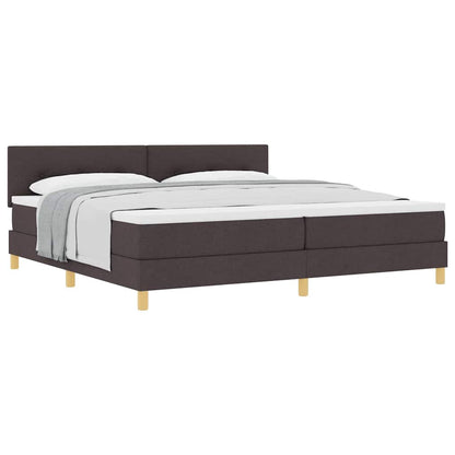 Boxspringbett mit Matratze Dunkelbraun 200 x 200 cm Stoff
