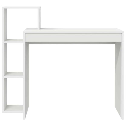 Schreibtisch mit Regal Weiß 100 x 40 x 90 cm Holzwerkstoff