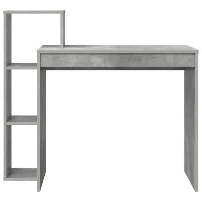 Schreibtisch mit Regal Betongrau 100 x 40 x 90 cm Holzwerkstoff