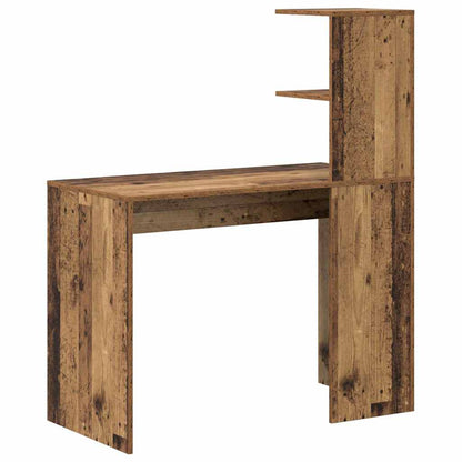Schreibtisch mit Regal Altholz 102 x 50 x 124 cm Holzwerkstoff