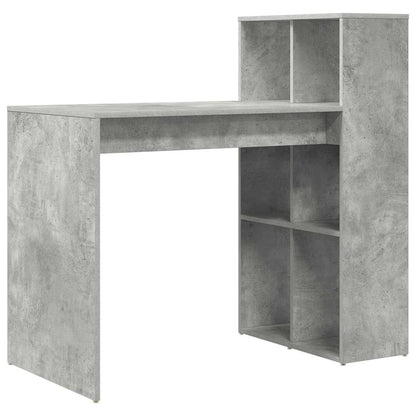 Tisch mit Regal Beton Grau 108 x 55 x 103,5 cm Holzwerkstoff