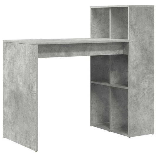 Tisch mit Regal Beton Grau 108 x 55 x 103,5 cm Holzwerkstoff