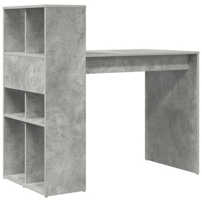 Tisch mit Regal Beton Grau 108 x 55 x 103,5 cm Holzwerkstoff