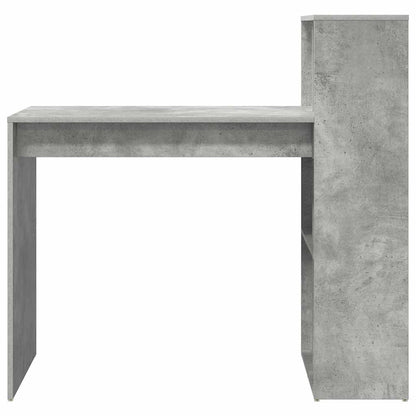 Tisch mit Regal Beton Grau 108 x 55 x 103,5 cm Holzwerkstoff