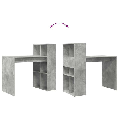 Tisch mit Regal Beton Grau 108 x 55 x 103,5 cm Holzwerkstoff