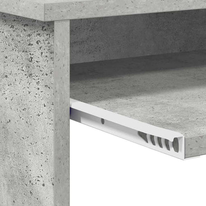 Tisch mit Regal Betongrau 106 x 40 x 88,5 cm Holzwerkstoff