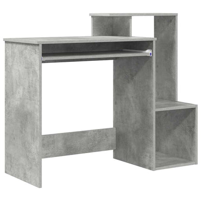 Tisch mit Regal Betongrau 106 x 40 x 88,5 cm Holzwerkstoff