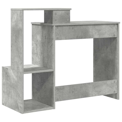 Tisch mit Regal Betongrau 106 x 40 x 88,5 cm Holzwerkstoff