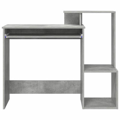 Tisch mit Regal Betongrau 106 x 40 x 88,5 cm Holzwerkstoff