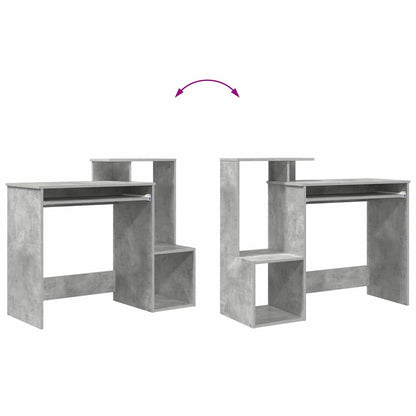 Tisch mit Regal Betongrau 106 x 40 x 88,5 cm Holzwerkstoff