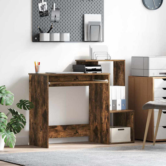Tisch mit Regal Räuchereiche 106 x 40 x 88,5 cm Holzwerkstoff