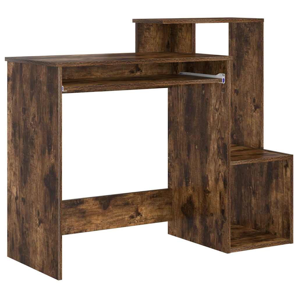 Tisch mit Regal Räuchereiche 106 x 40 x 88,5 cm Holzwerkstoff
