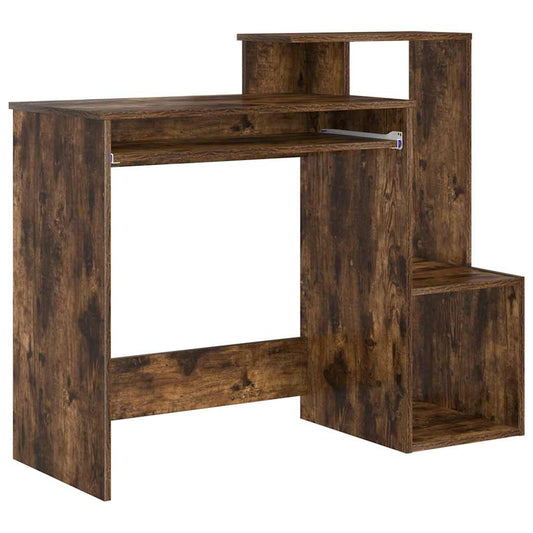 Tisch mit Regal Räuchereiche 106 x 40 x 88,5 cm Holzwerkstoff