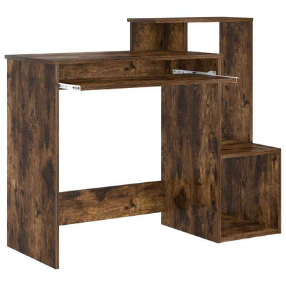 Tisch mit Regal Räuchereiche 106 x 40 x 88,5 cm Holzwerkstoff