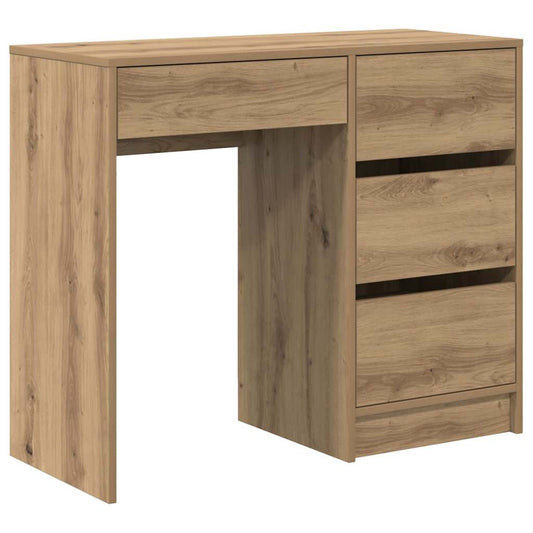 Schreibtisch Eiche handwerklich 90 x 37.5 x 75 cm Holzwerkstoff