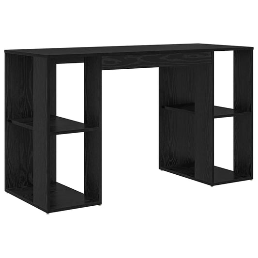 Schreibtisch mit Stauraum Schwarze Eiche 130 x 50,5 x 75 cm