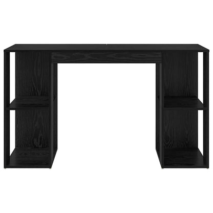 Schreibtisch mit Stauraum Schwarze Eiche 130 x 50,5 x 75 cm